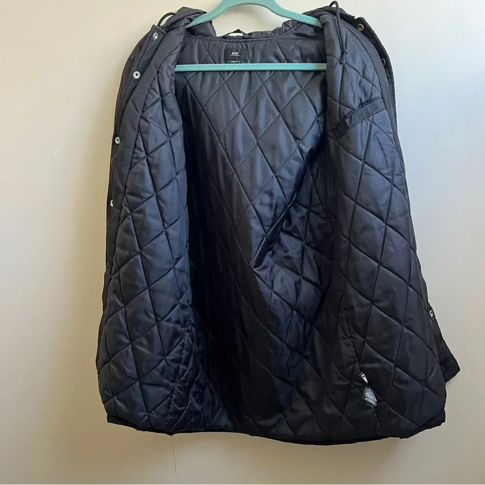 OBEY men’s black winter jacket with hood Size Small - Picture 3 of 7